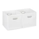 relaxdays Aufbewahrungsbox Stoff 2er Set Weiß Bild 2