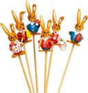 SIKORA Osterhase 6er Set Blumen Deko Holz Stecker Bild 2
