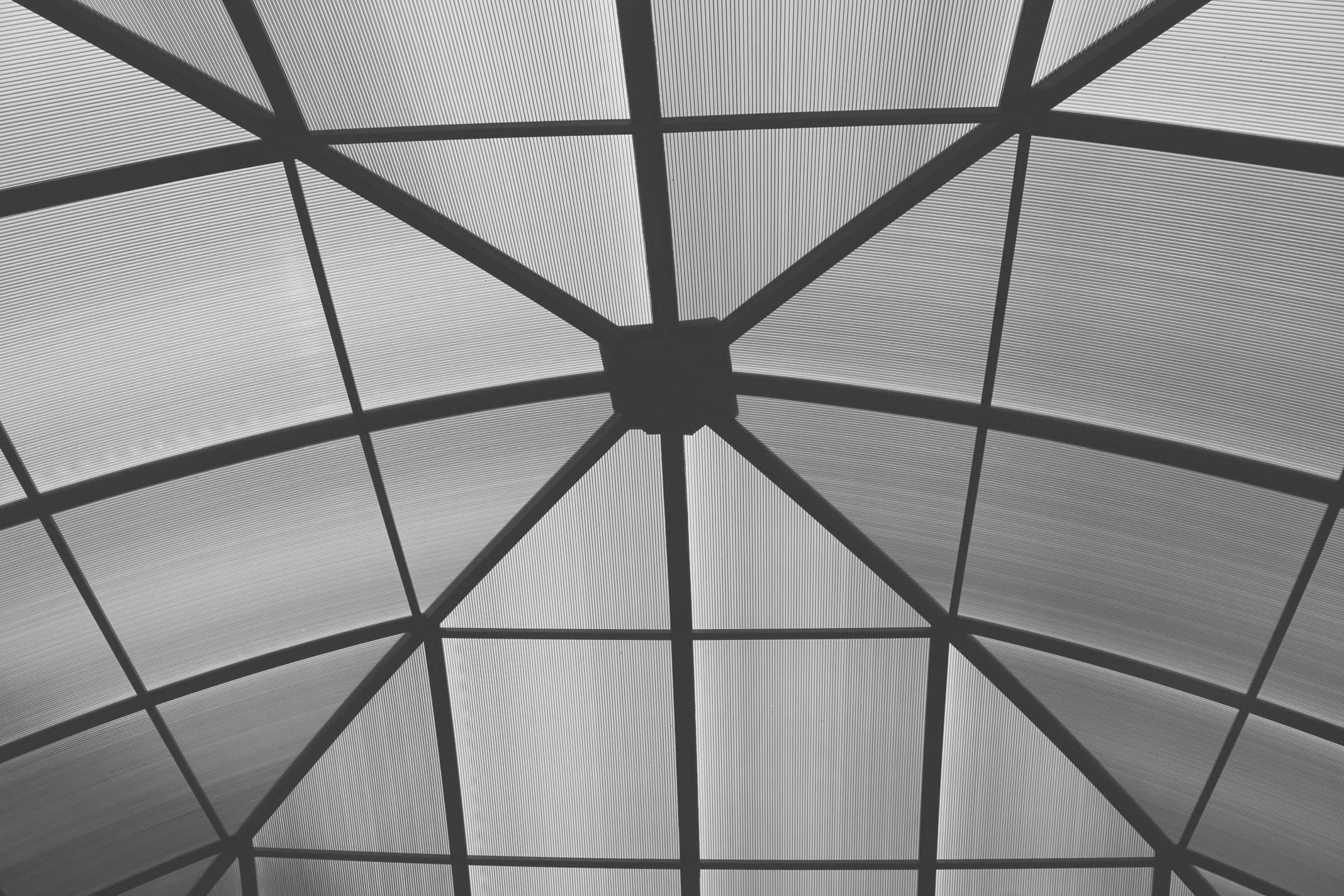 LECO Ersatzdach-Set grau-transparent für Kuppeldachpavillon 3,65x3,65 m - Bild 2