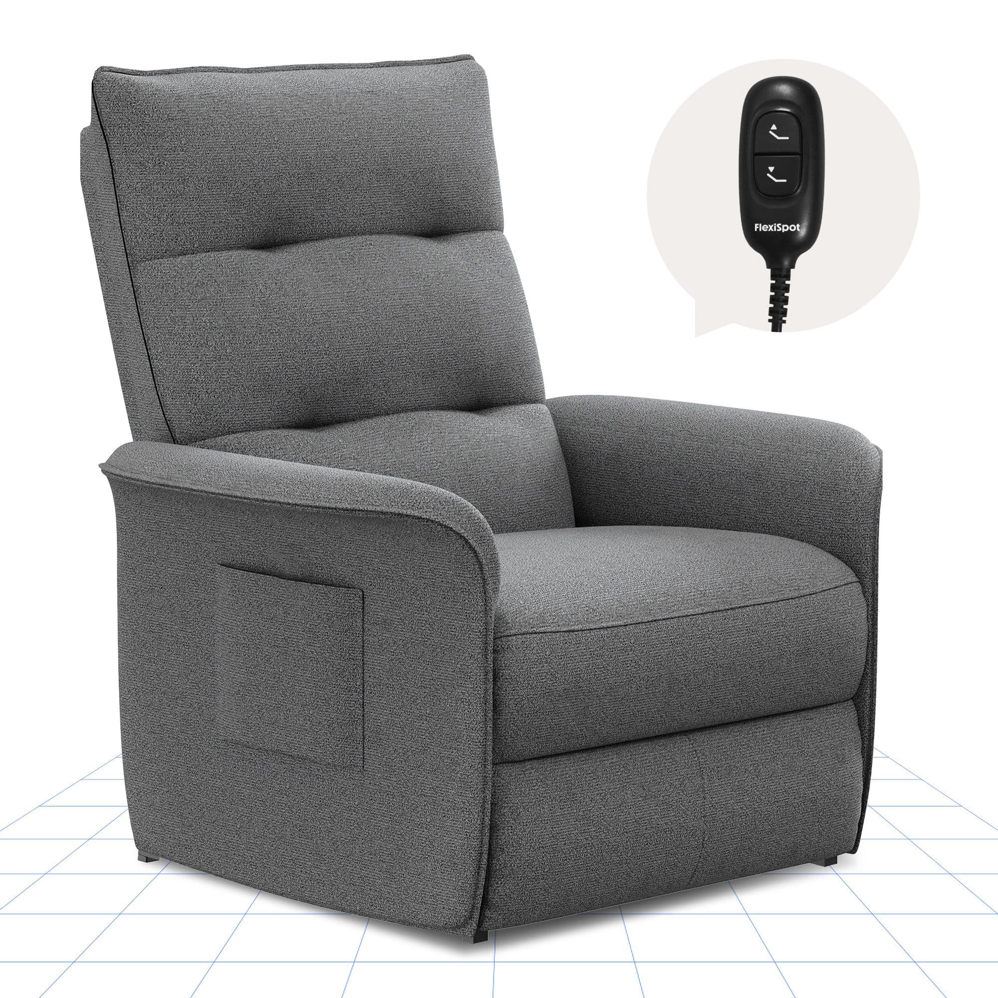 FLEXISPOT Elektrischer Relaxsessel Ergonomisch Grau 105°-155° - Bild 2