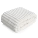 Design91 Wohndecke SOFT Streifen Muster Polyester Weiß Bild 2