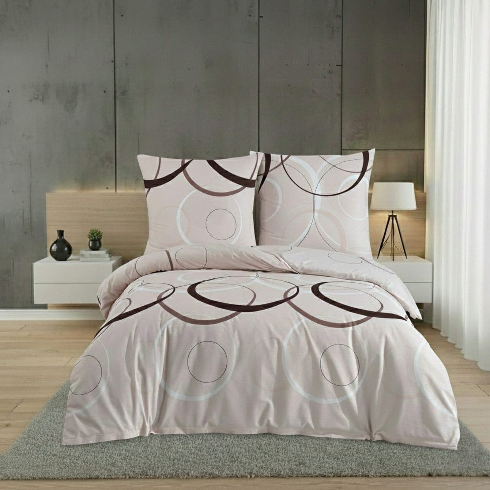 Buymax Bettwäsche Wave 3-teilig 100% Baumwolle Beige - Bild 2