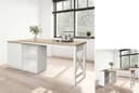 Eckschreibtisch OTTO HOME SILBA Weiß Eiche Landhausstil Bild 2