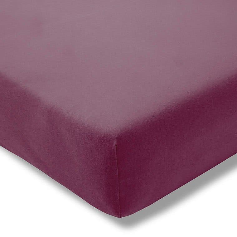 Estella Spannbettlaken Feinjersey Aubergine Rundumgummi - Bild 2