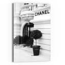 DEQOART Glasbild Chanel Eleganz Schwarz Weiß Modern Bild 2