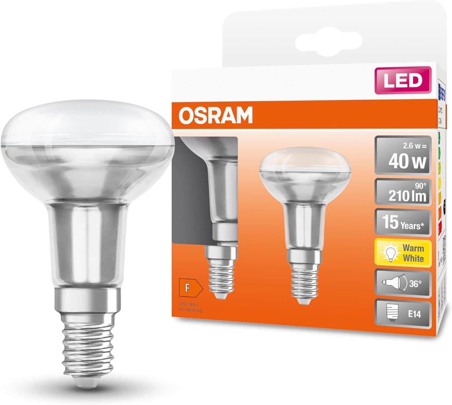 Osram LED Star R50 Reflektorlampe E14 Warmweiß 2700K 2,6W - Bild 2