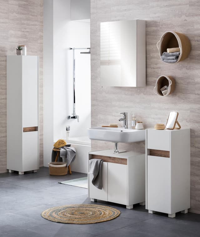Badezimmer-Unterschrank mit Waschbecken - Farbige Designs