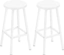 Klihome Barhocker 2er Set Weiß Schwarz Braun mit Fußstütze Bild 2