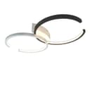 ZMH Deckenleuchte 55cm Wohn-Ess-Schlaf-Lampe Weiß/Schwarz Metall LED Bild 2