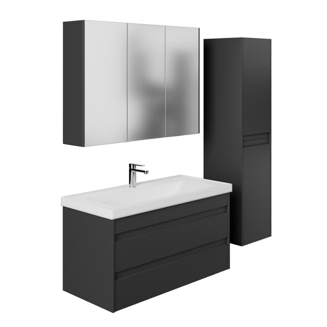 Minimalistisches Badmöbel-Set mit Softclose & Schubladen