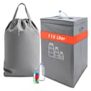 Spetebo Flaschensammler 115 L mit Deckel und Tragegriffen Bild 2
