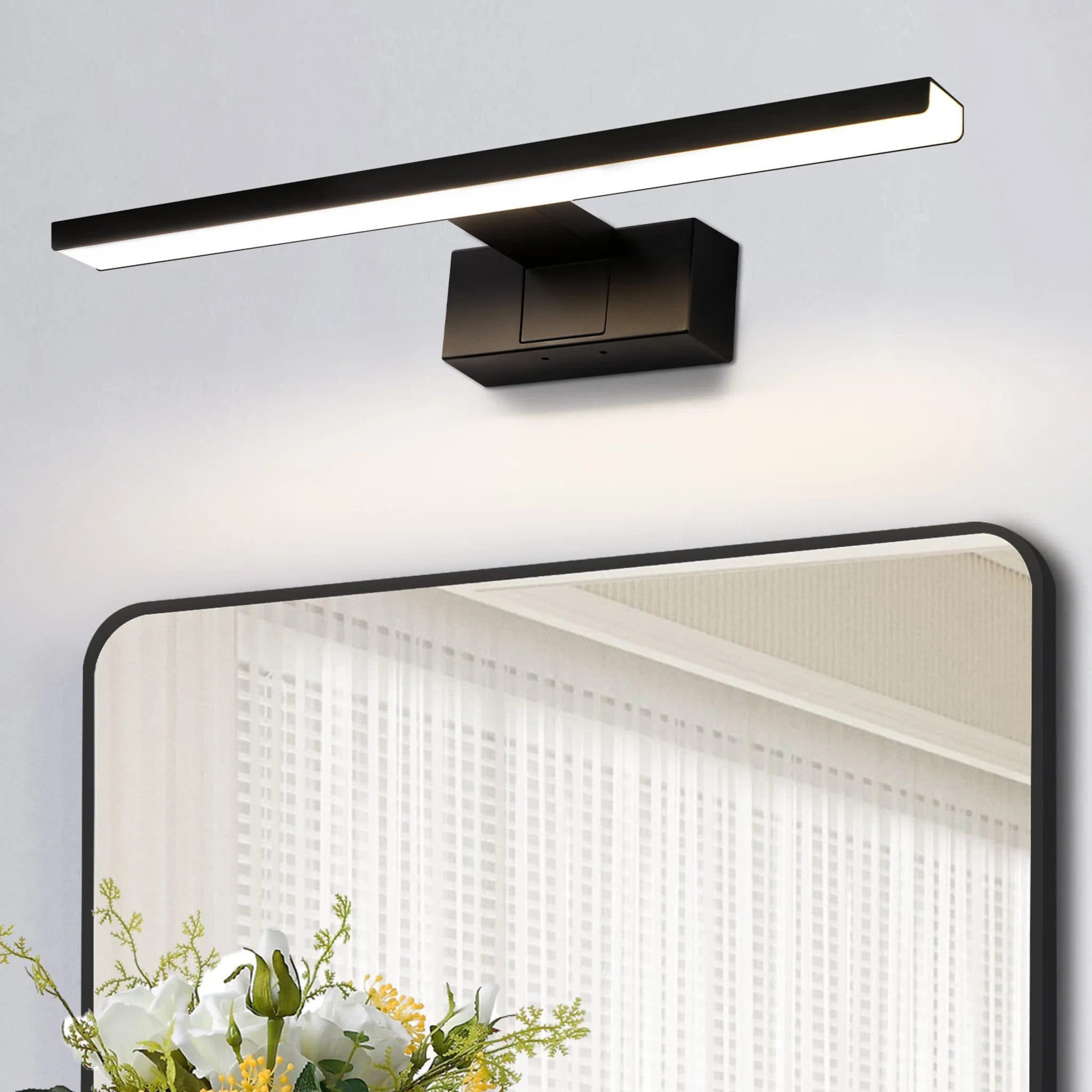 Nettlife LED Spiegelleuchte 30/40/60CM Schwarz Neutralweiß 4000K - Bild 2