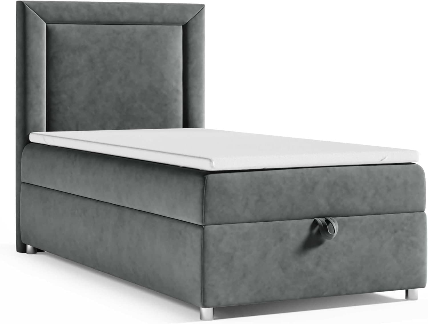 Best for Home Boxspringbett Trinity K-3 SINGLE mit Bettkasten & Topper Grau - Bild 2