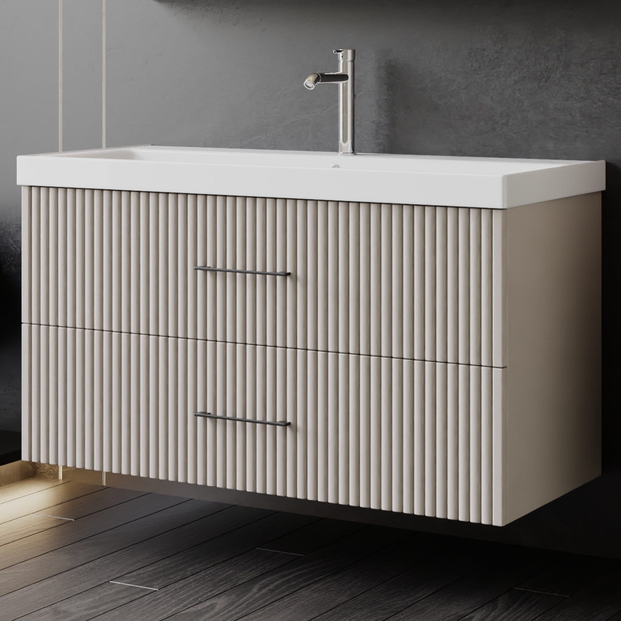 Karen Waschtisch-Set Liana mit Keramikwaschbecken Pastellbraun - Bild 2