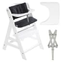 Hauck Hochstuhl Alpha Plus White Holz Kinderhochstuhl mit Essbrett Bild 2