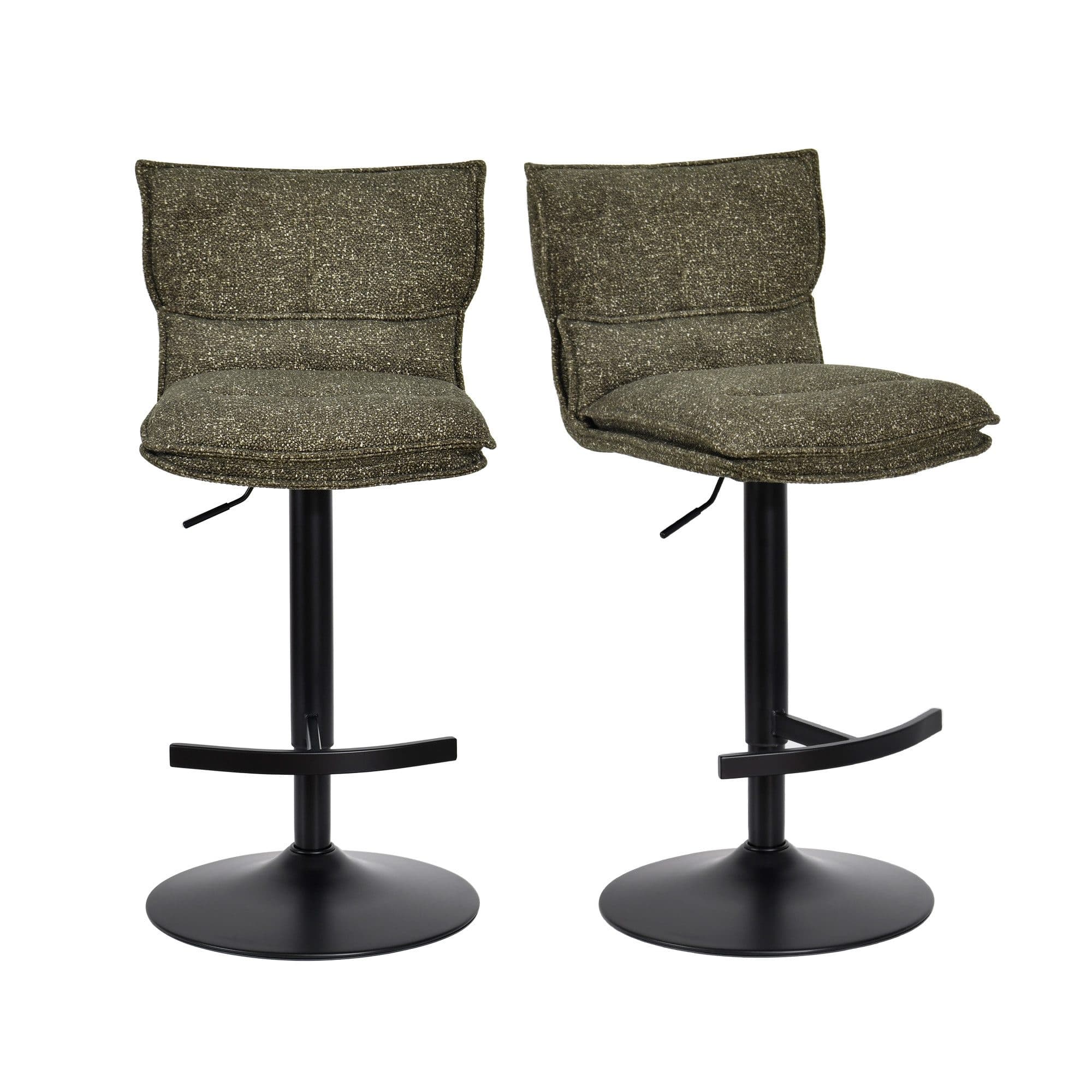 Duhome Barhocker 5501A1 2er Set Bouclé Grün - Bild 2