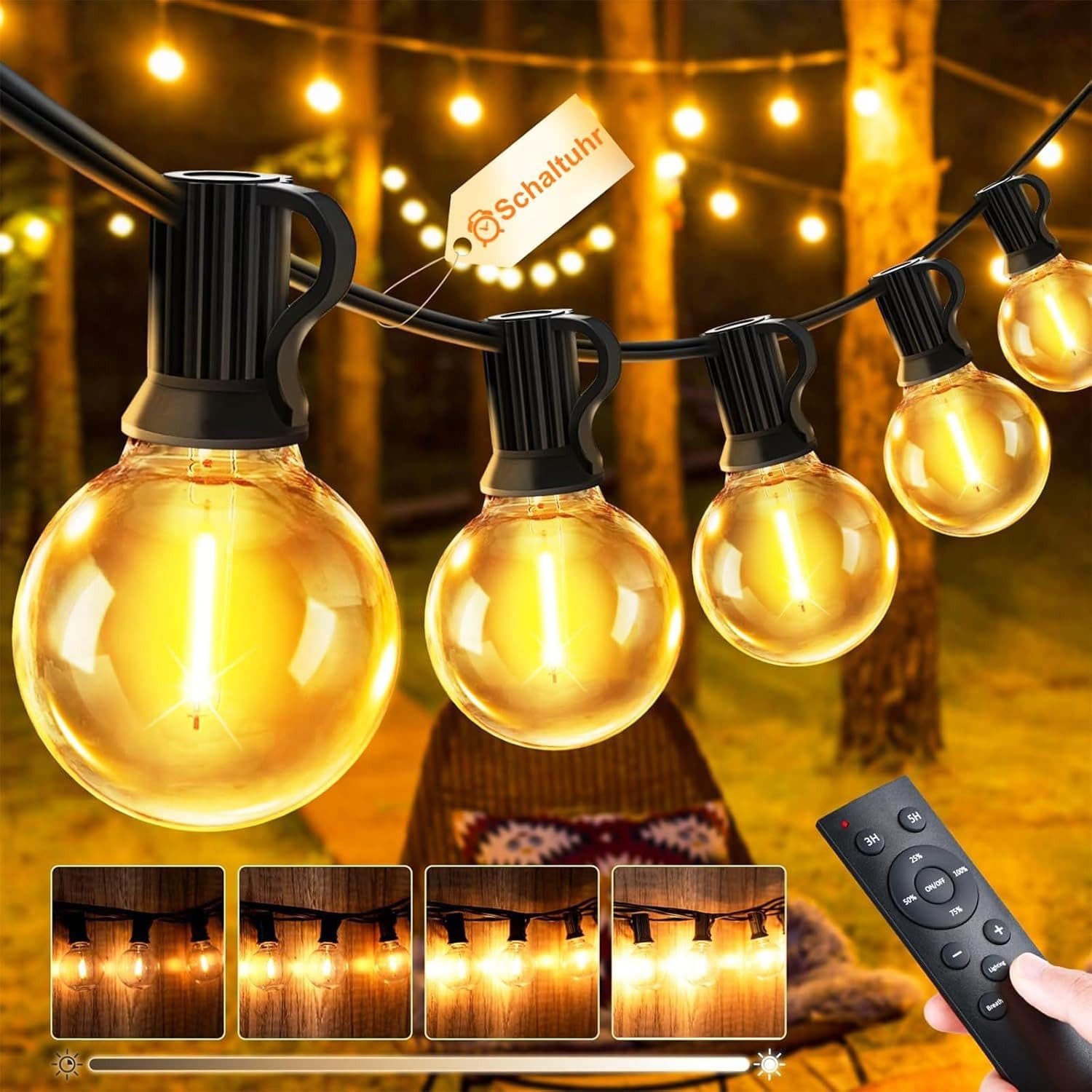 Athlix LED Lichterkette Outdoor G40 Wetterfest Dimmbar - Bild 2