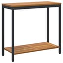 vidaXL Gartentisch Outdoor Tisch Natürlich und Schwarz Bild 2