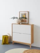 OTTO HOME Schuhschrank Pandrup Weiß Wotan Eiche 2 Klappen Bild 2