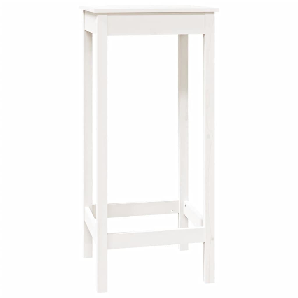 vidaXL Esstisch Bartisch Weiß 50x50x110 cm Massivholz Kiefer - Bild 2