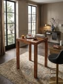 KADIMA DESIGN Bartisch MUMBAI Massivholz 80x80x110 cm Bistro-Tisch Landhaus-Stil Bild 2