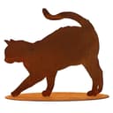 Rustikale Gartenfigur Katze aus Cortenstahl Wetterschutz Bild 2
