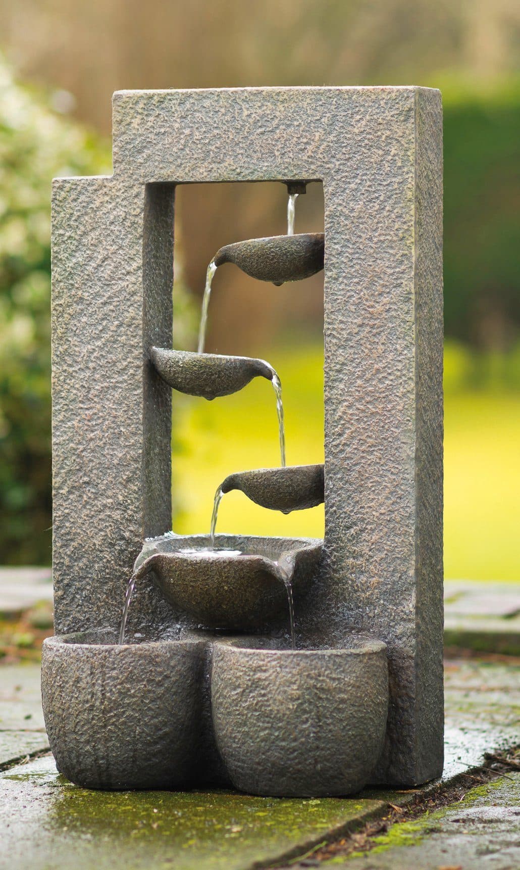 AcquaArte Gartenbrunnen Bern Grau/Beige Polyresin - Bild 2