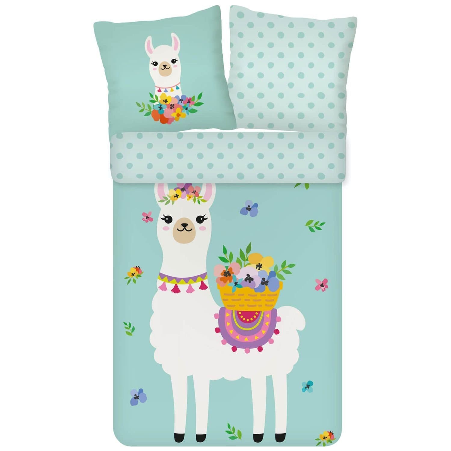 ESPiCO Kinderbettwäsche Lama Trendy Bedding Renforcé 2-teilig Bunt - Bild 2