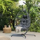 HOME DELUXE Hängesessel LOMA Faltbar Schwarz Aluminium Bild 2