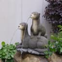 Wacredo Outdoor Wasserspiel Gebrüder Otter Grau Polyresin Komplettset Bild 2