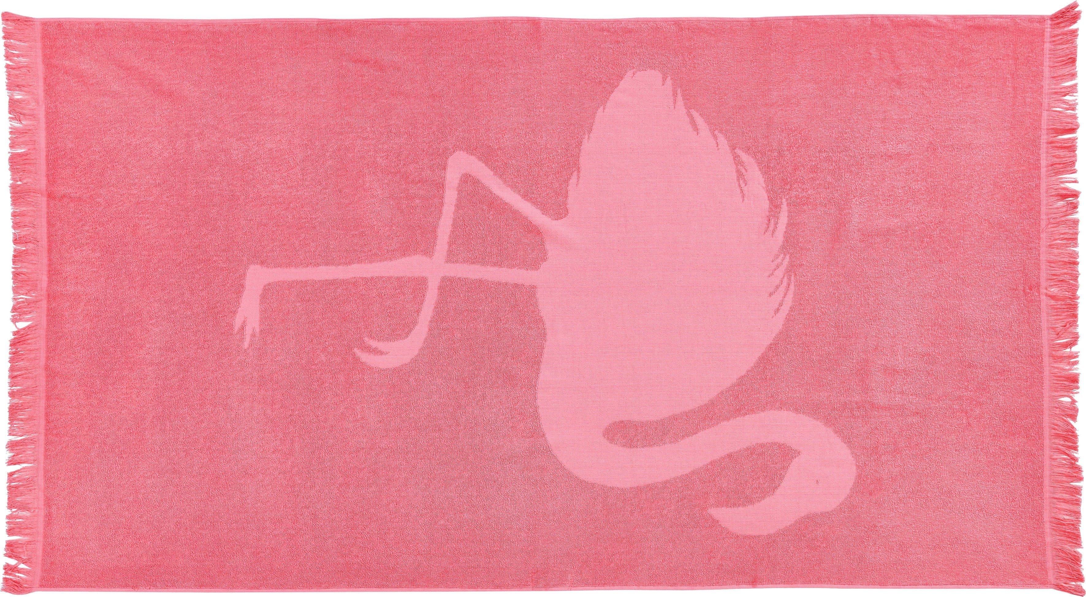 DONE. Hamamtuch Flamingo Rosa Jacquardgewebe 90x160cm - Bild 2