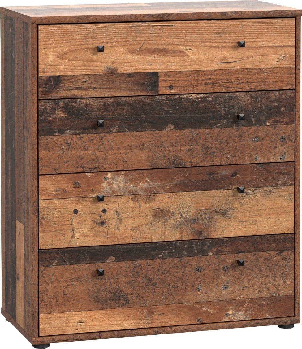 FORTE Kommode Tempra 4 Schubkästen Braun Holzoptik - Bild 2