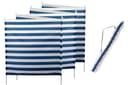 ELLUG Windschutz blau-weiß gestreift mit 7 Stahlstangen Bild 2