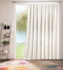 DecoHome24 Voile Gardine Creme Kräuselband Halbtransparent Bild 2