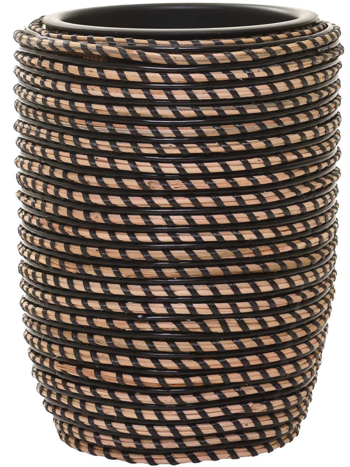 VIVANNO Blumentopf Rattan MACETA Rund - Umbra Geflochten - Bild 2