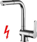 Tuganna Spültischarmatur Niederdruck Chrom mit ausziehbarer Geschirrbrause Bild 2