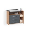 Livinity Wickelkommode Torino Anthrazit Sonoma mit Schubladen Bild 2
