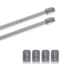 Bestlivings Vitragestange 2er-Pack Edelstahl Silber Ausziehbar Bild 2