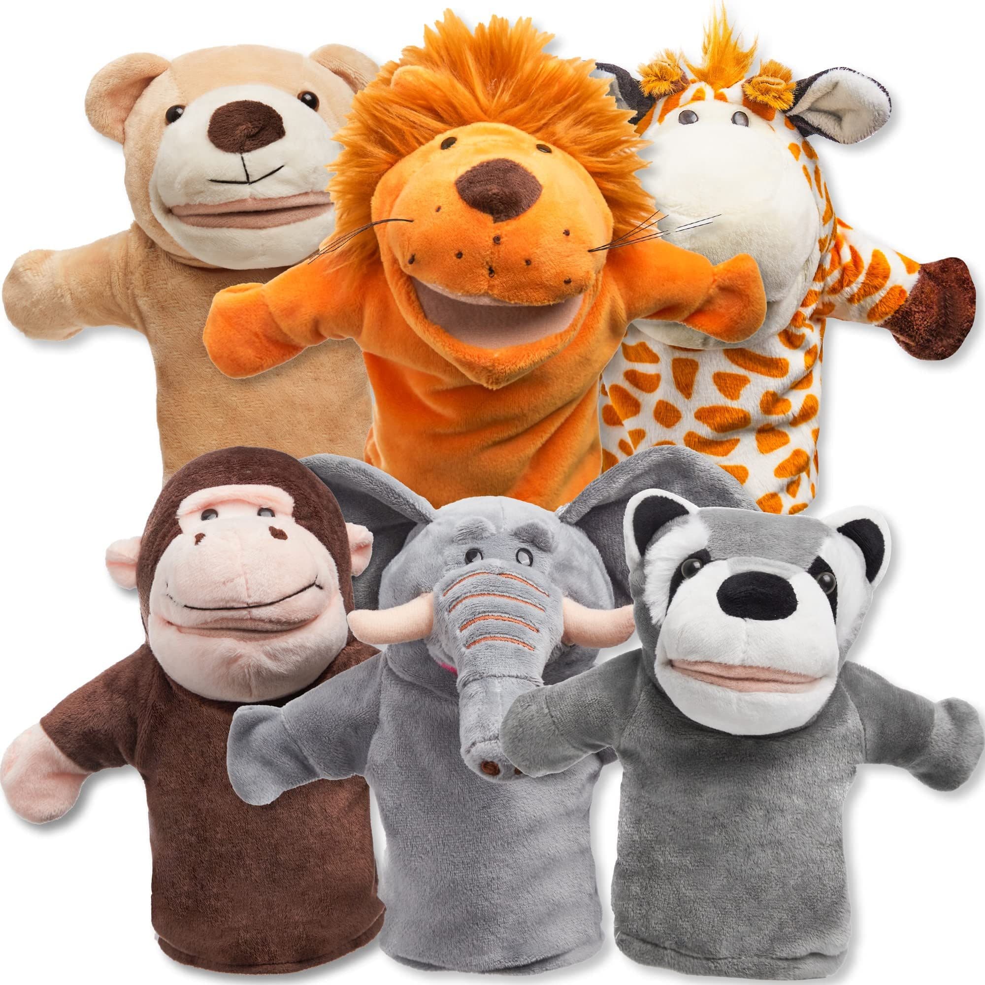 JOYIN 6 Stück Tier Handpuppen Spielzeug Set für Kinder - Bild 2