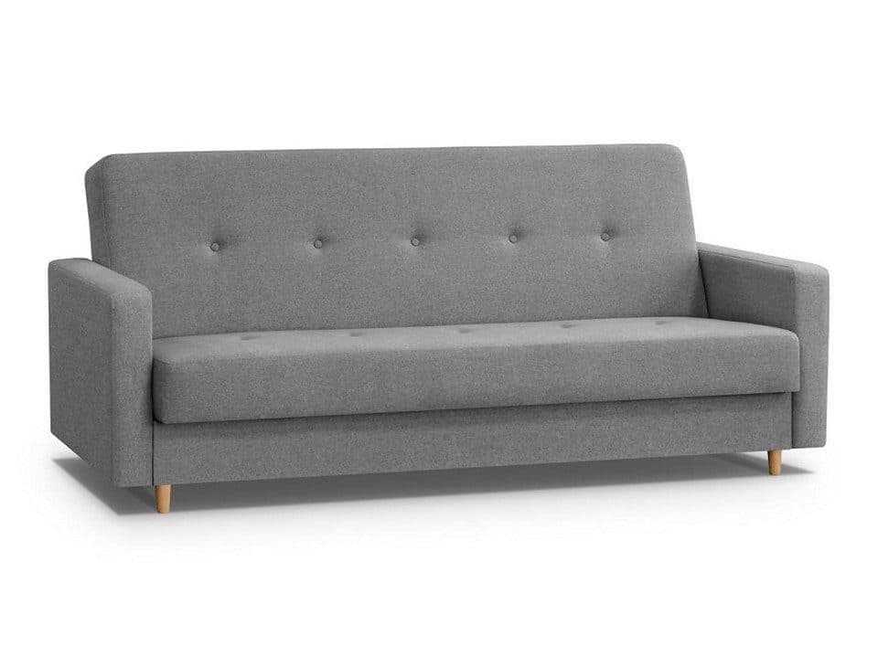 Beautysofa ADELINE 3-Sitzer Schlafsofa mit Bettkasten Grau - Bild 2