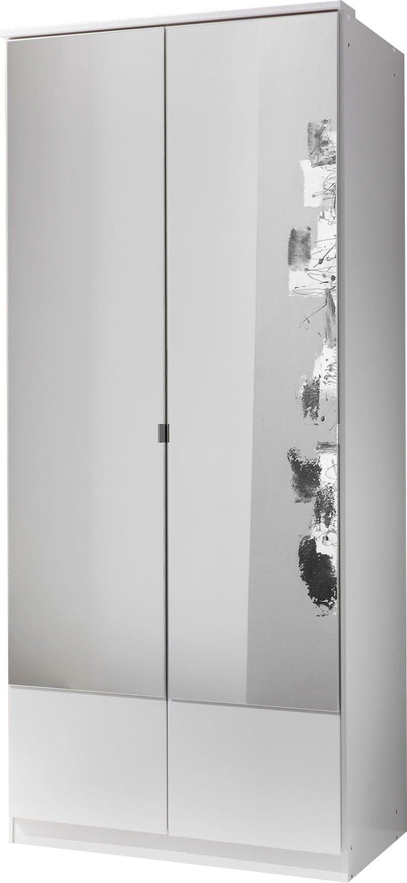 Wimex Imago Kleiderschrank Weiß 2-türig mit Spiegeln - Bild 2