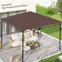 Outsunny Pavillon-Ersatzdach Kaffee 295x295 cm UV-beständig Bild 2