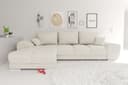 99rooms Ecksofa Antalya L-Form mit Schlaffunktion Creme Bild 2