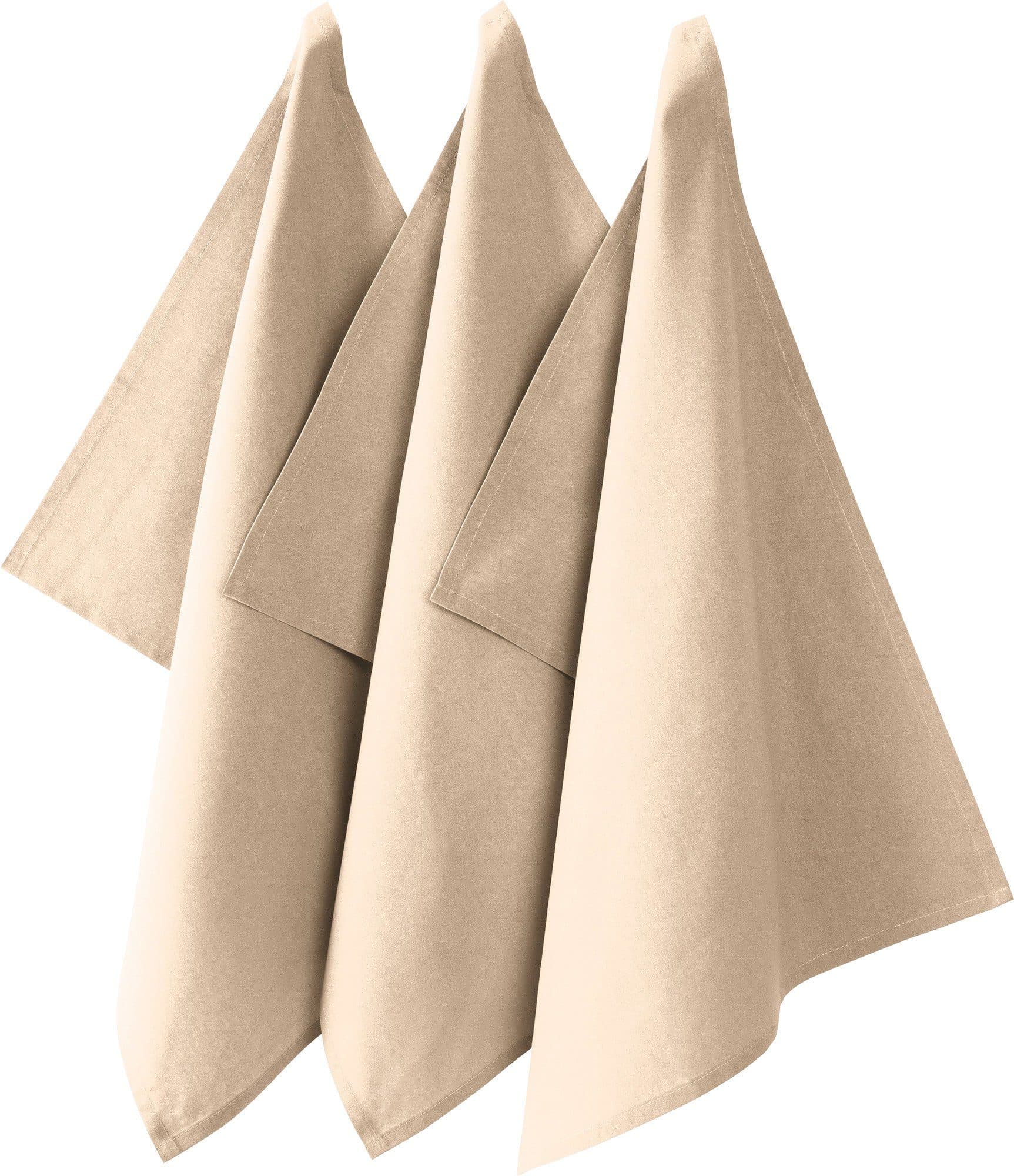REDBEST Geschirrtuch "Seattle" 3er-Pack Baumwolle Uni Beige - Bild 2