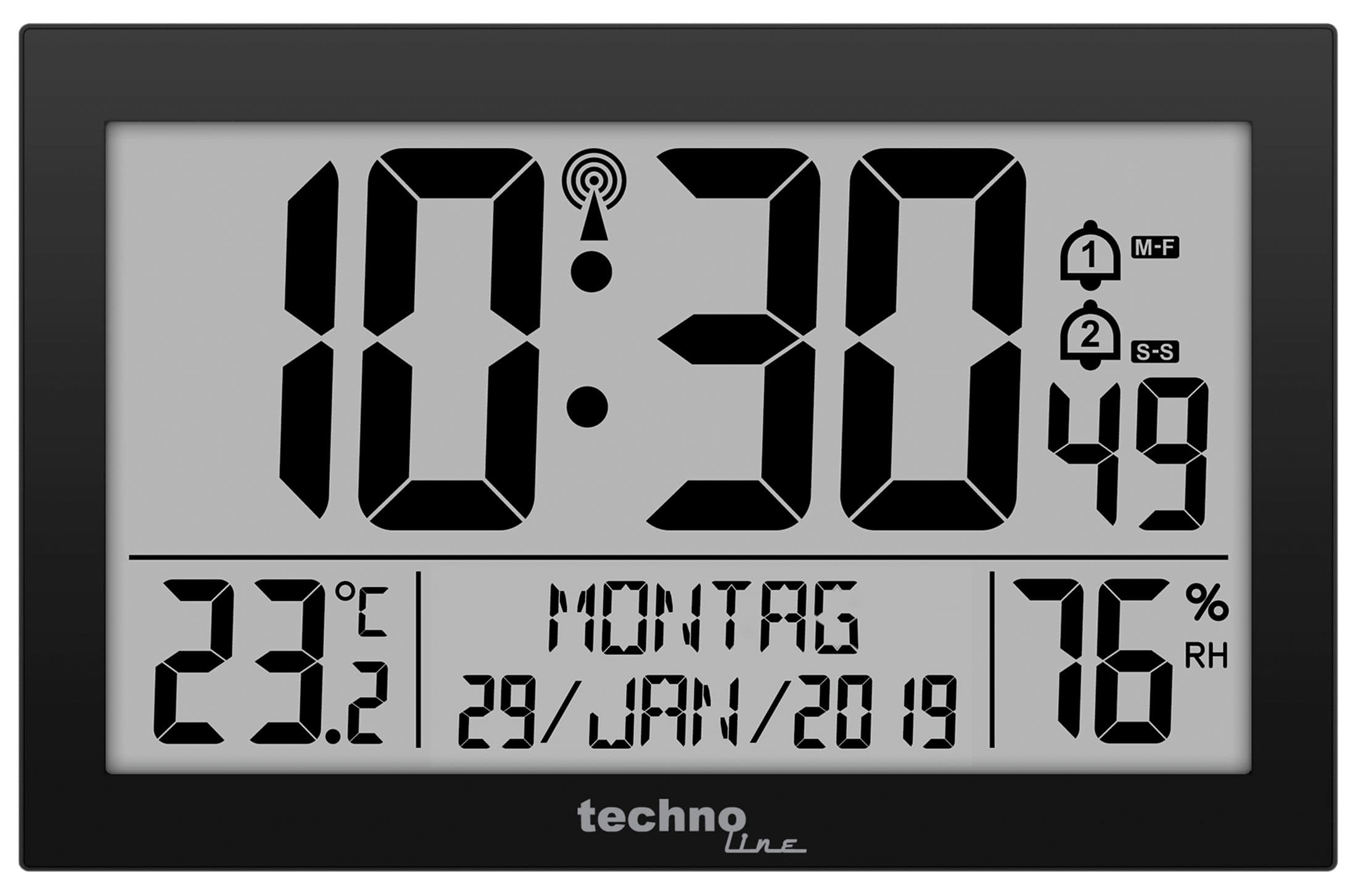 technoline Funkwanduhr WS 8016 mit Temperatur- und Luftfeuchteanzeige - Bild 2