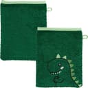 Erwin Müller Kinder-Waschhandschuh Dino 2er-Pack Frottier Grün Bild 2