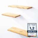 LAMO Manufaktur Wandregal Set 3 Stück Massivholz Natur Rustikal Bild 2