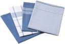 Götzze Geschirrtücher 4er Pack Blau 100% Baumwolle Karo Streifen Uni Bild 2