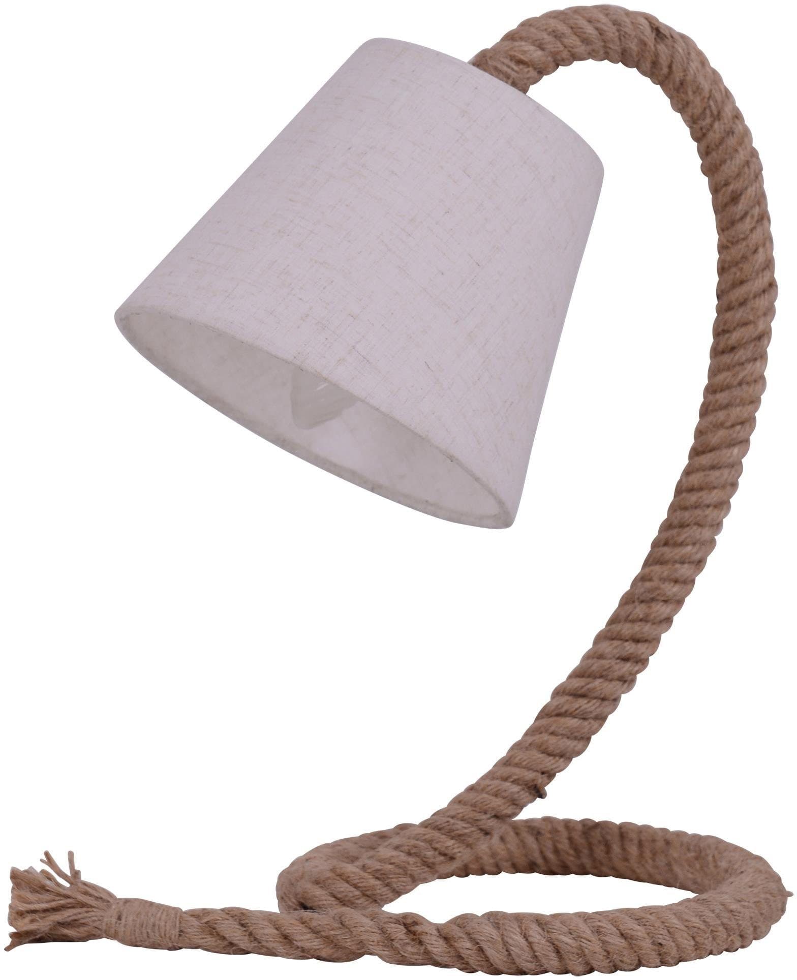 näve Tischleuchte Rope, Stoffschirm, Juteseil, E14 max. 40W - Bild 2