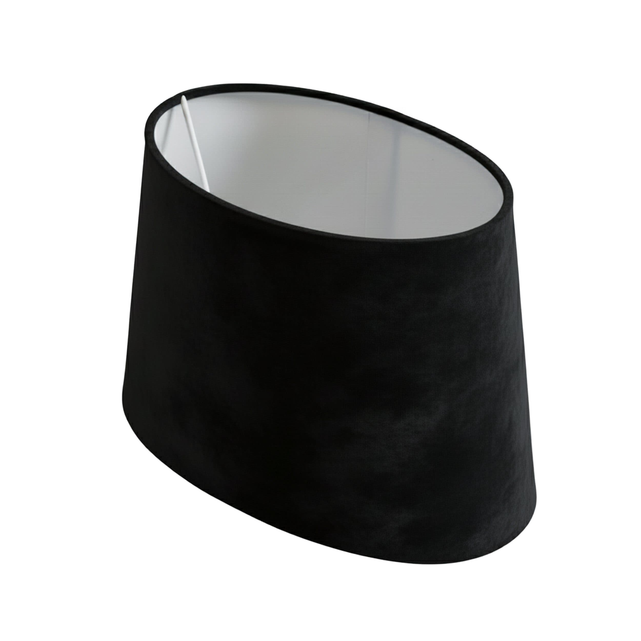 B&S Lampenschirm Oval Velvet Schwarz